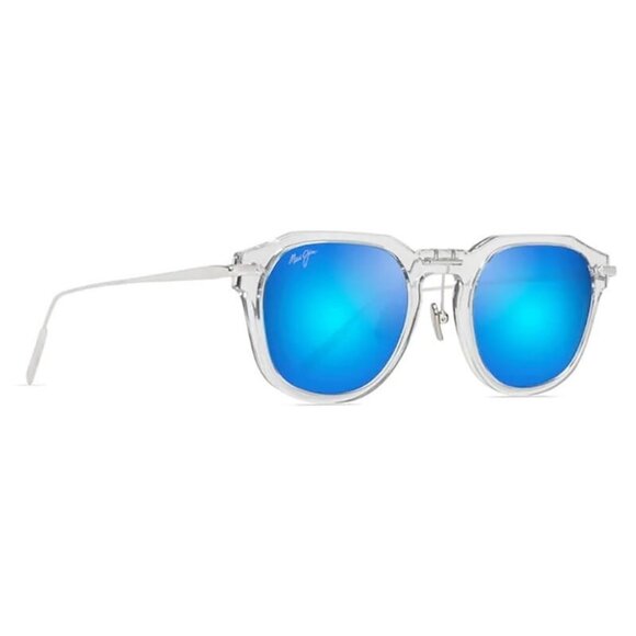 New MAUI JIM Alika Transparent Polarised Round B837 05 Sunglasses Women - Picture 1 of 4